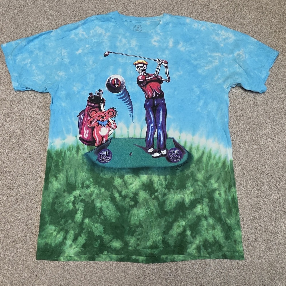 Grateful Dead G.D. Tour‎ Washington DC Golf Tie Dye T Shirt Sundog 2XL USA